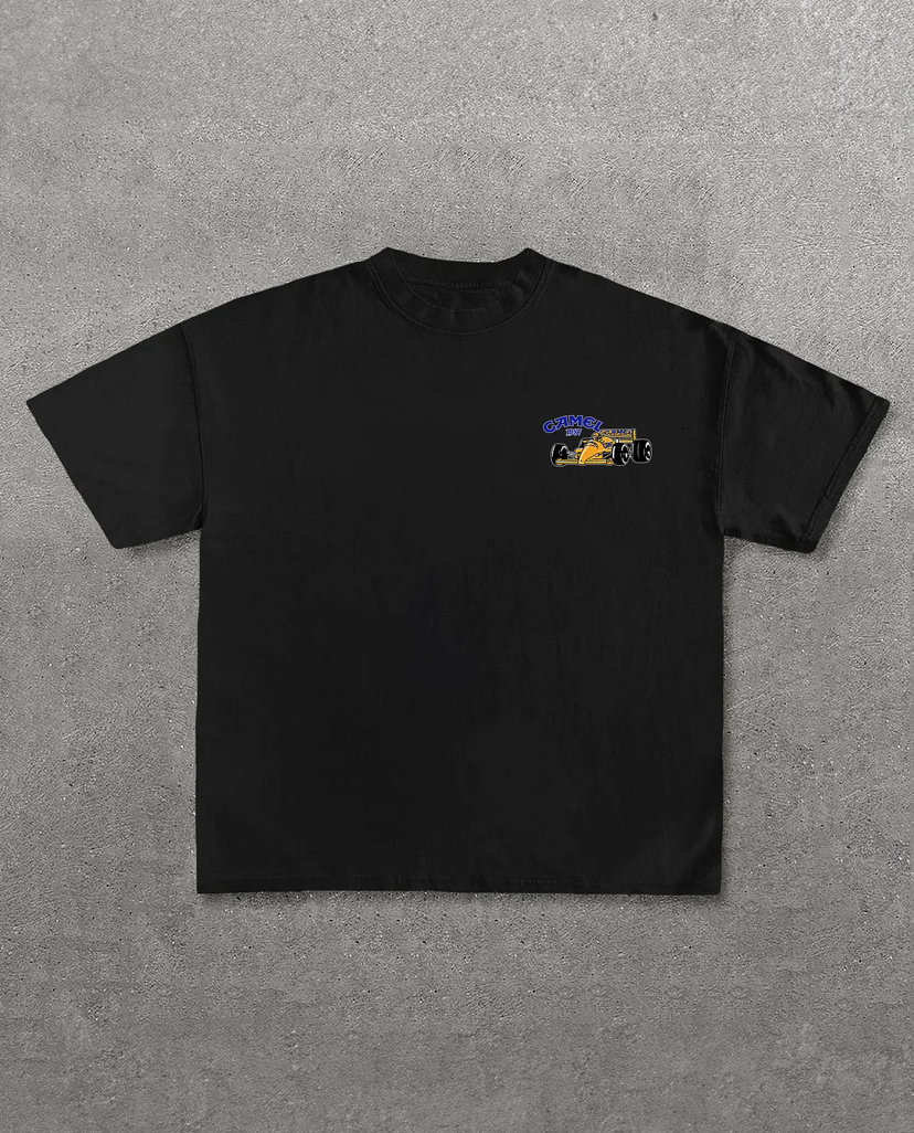 キャメル グラフィック シャツ