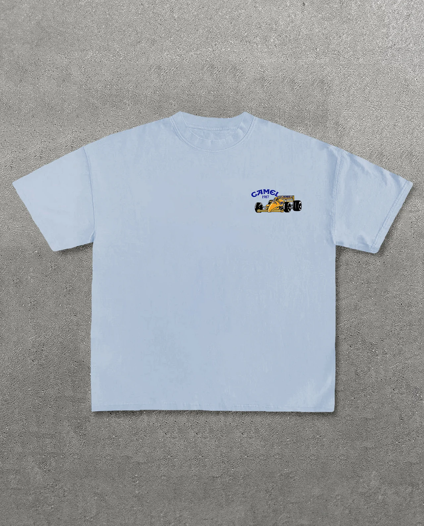 キャメル グラフィック シャツ