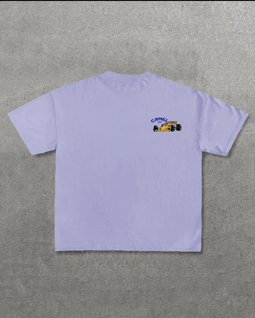 キャメル グラフィック シャツ