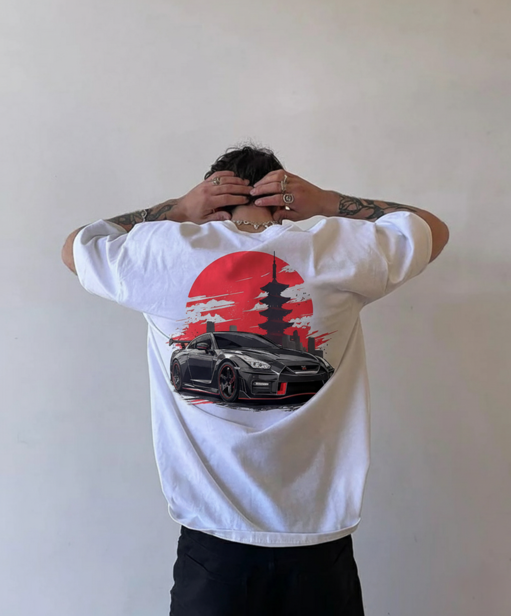 日産 GTR グラフィック Tシャツ