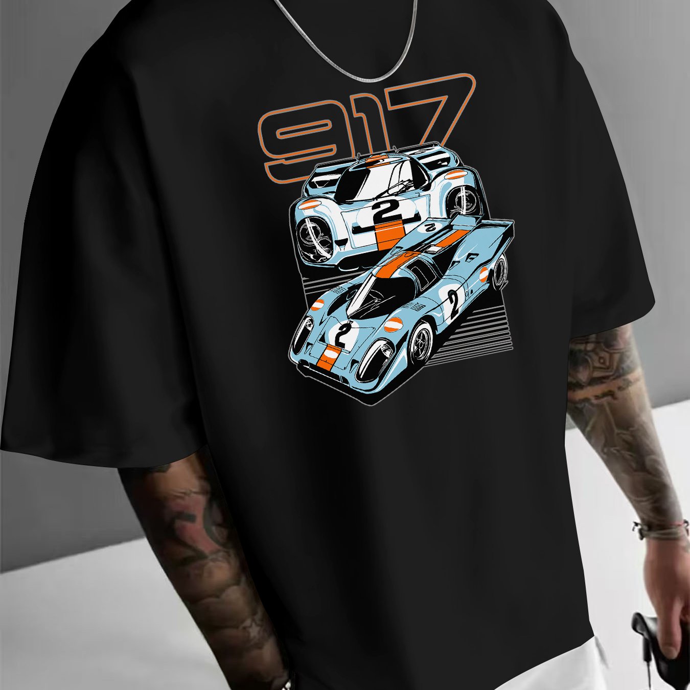 917レーシンググラフィックTシャツ