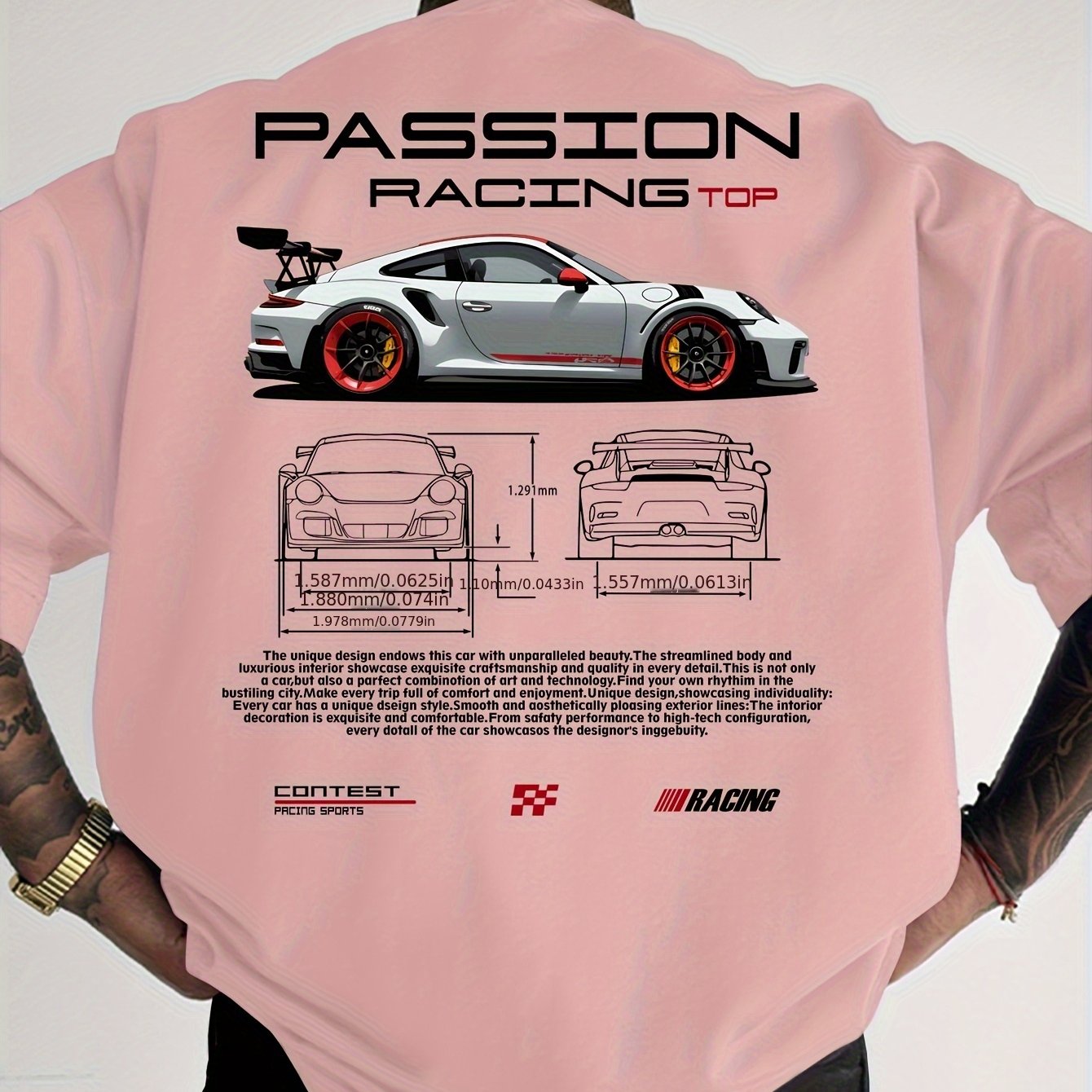 "PASSION RACING TOP" グラフィック Tシャツ