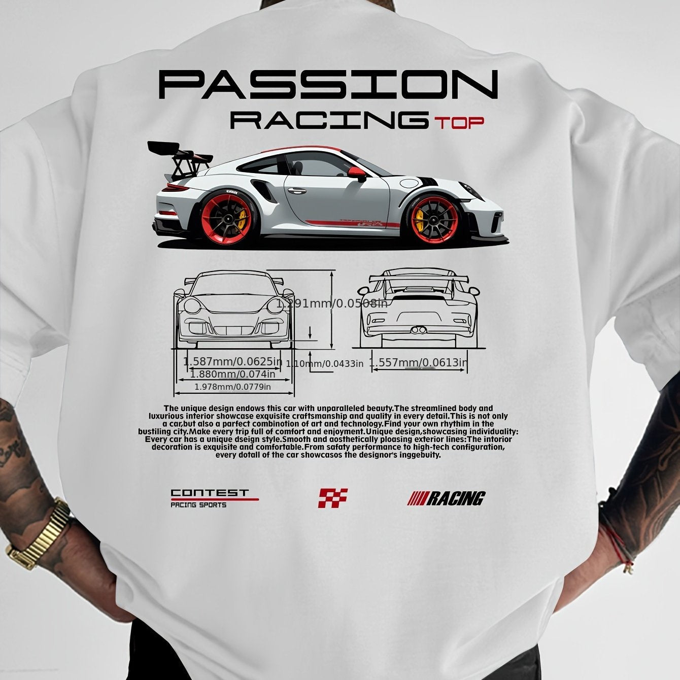 "PASSION RACING TOP" グラフィック Tシャツ