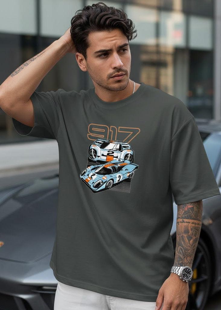 917レーシンググラフィックTシャツ