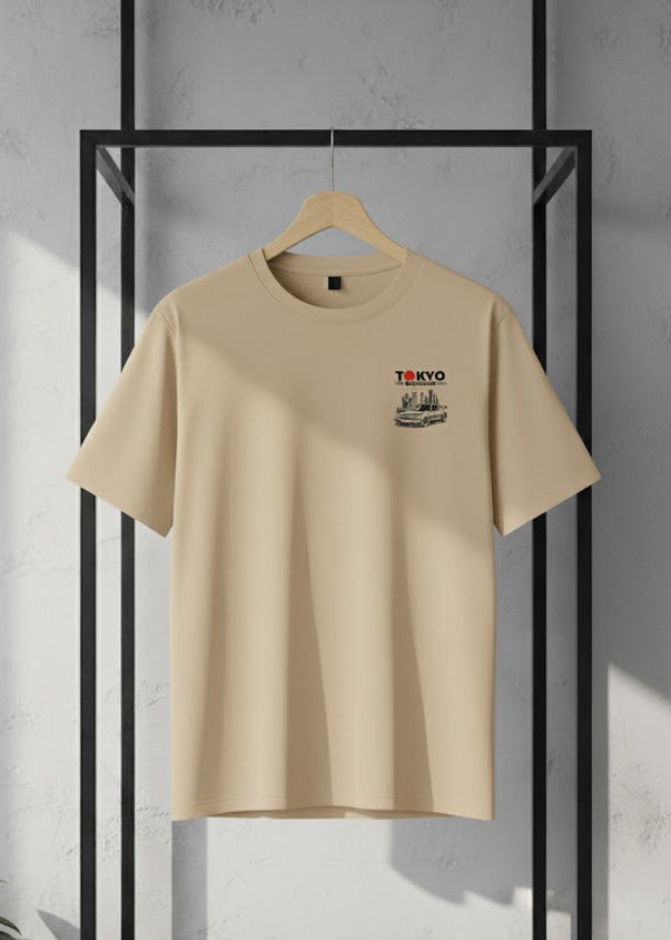 東京ストリートレーシンググラフィックTシャツ